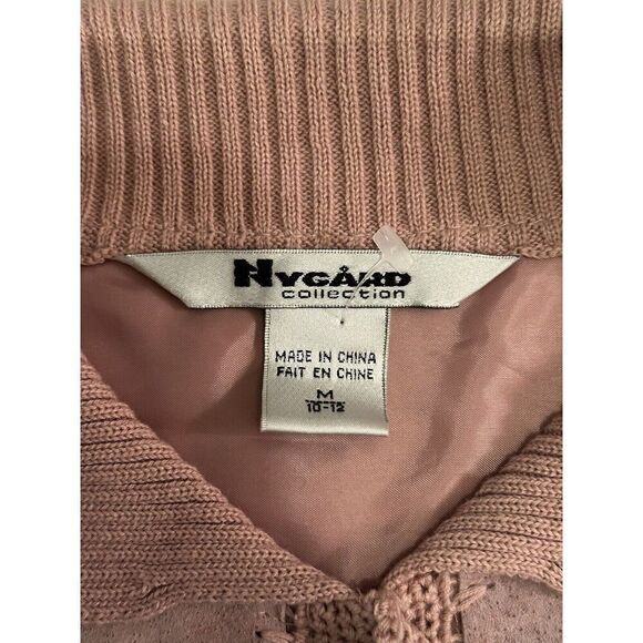 Nygard Collection Pink Suede Knit Jacket Size Medium - Picture 3 of 3